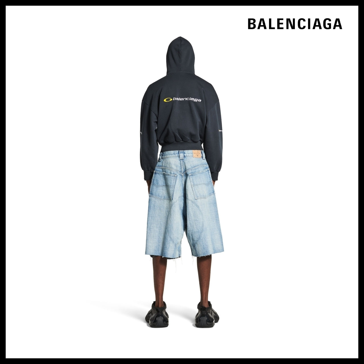 【BALENCIAGA】Men’s Knee Dart Slim-Fit Shorts