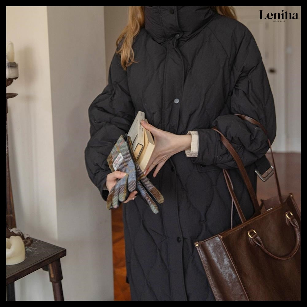 【LENINA】MARTHA Stand Collar Long Down Padding