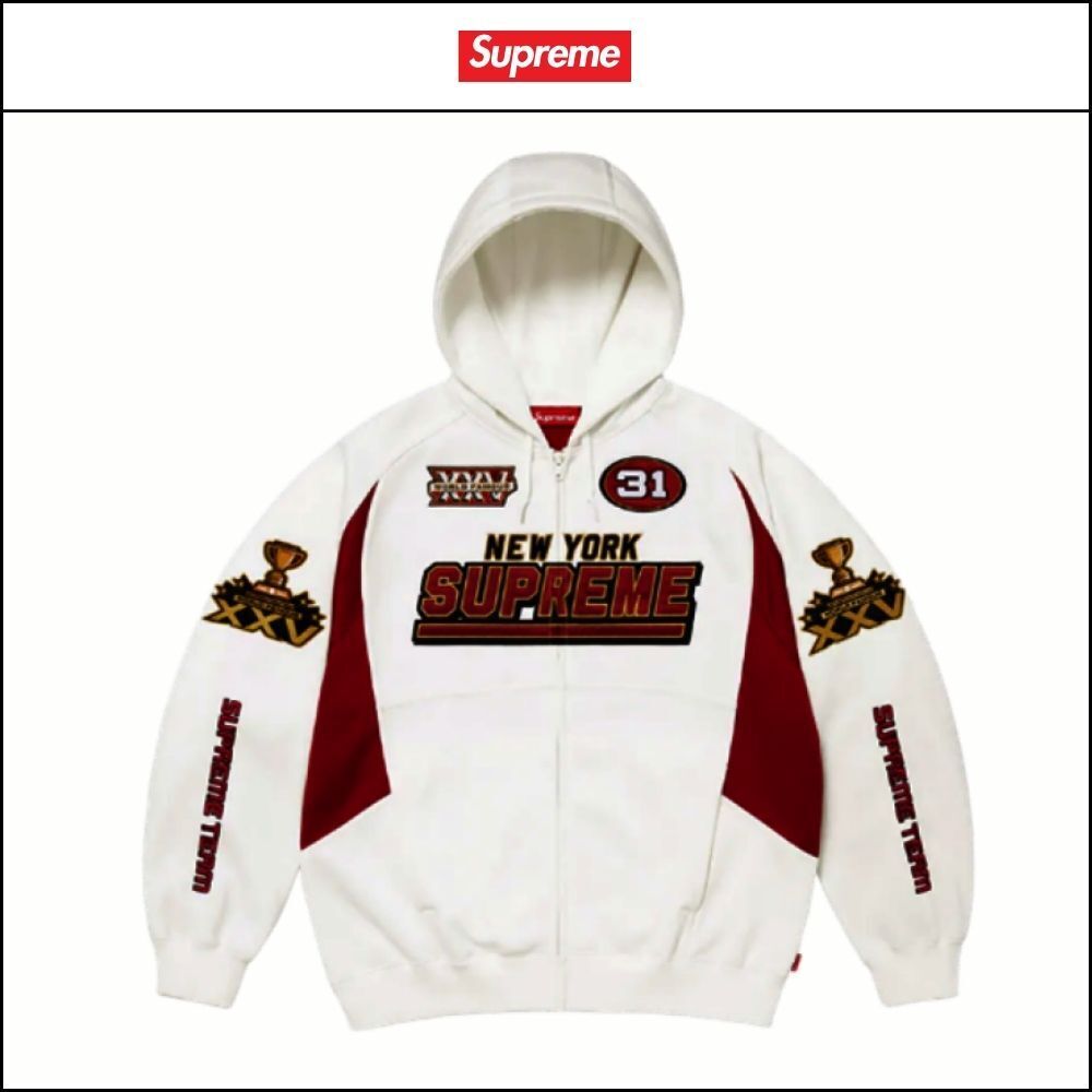 【100%正規品保証 Supreme】フットボール ジップパーカー
