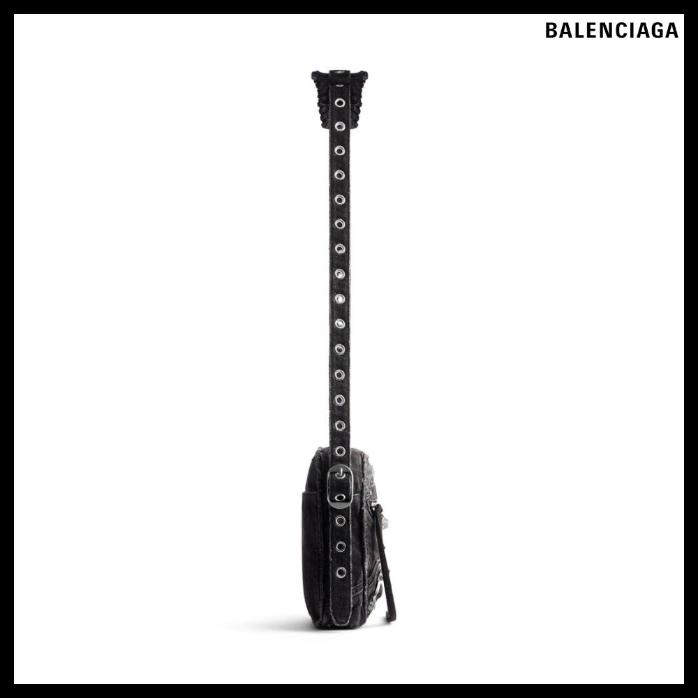 【BALENCIAGA】LE CAGOLE CROSSBODY BAG DENIM