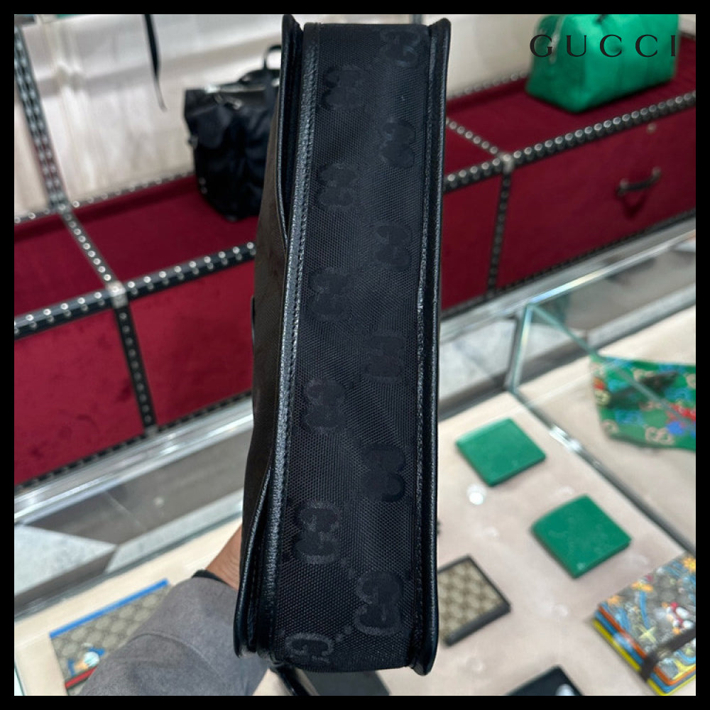 【GUCCI 】GG Off The Grid Nylon Medium Travel Bag BLACK