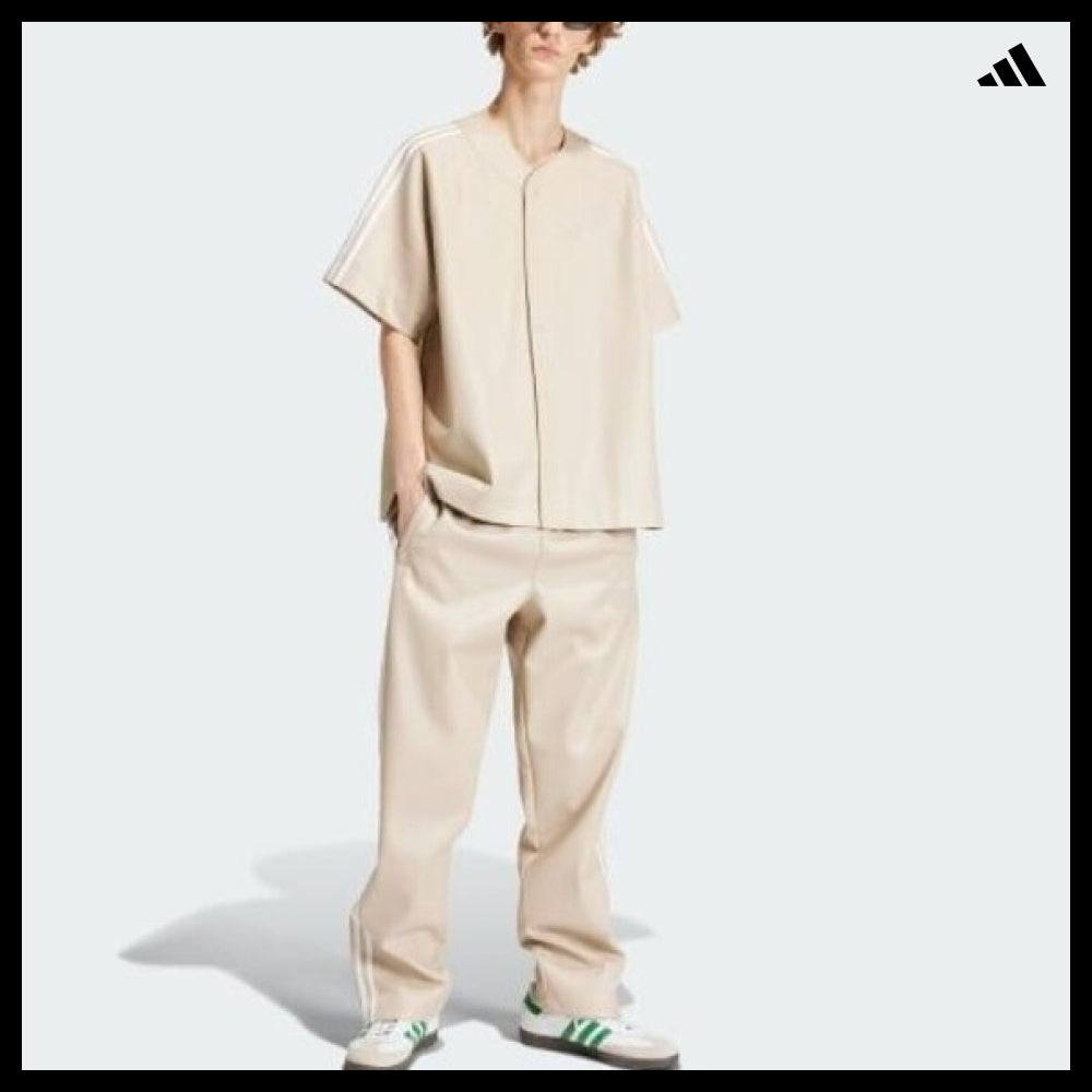 【ADIDAS 】Faux Leather Adicolor 3S Firebird Tracksuit Pants