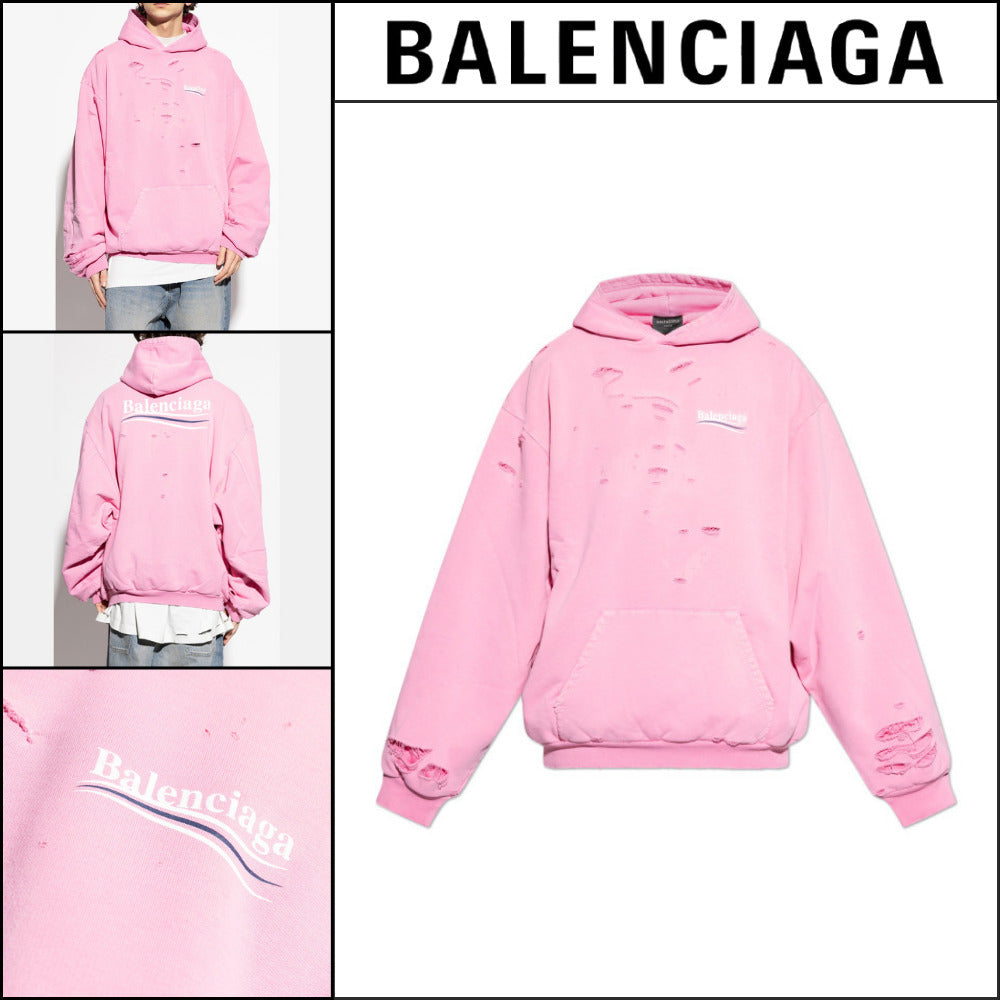 ★BALENCIAGAアウトレット セール ★Layered Hoodie FA Pink