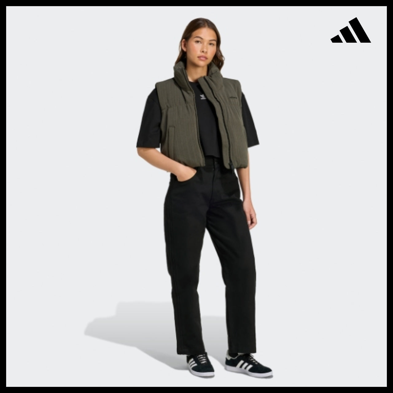 【ADIDAS】Essentials Herringbone Down Vest JX3000