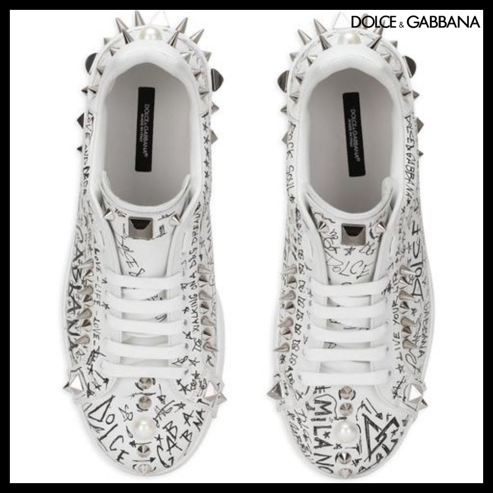 【Dolce & Gabbana】CALFSKIN NAPPA PORTOFINO SNEAKERS