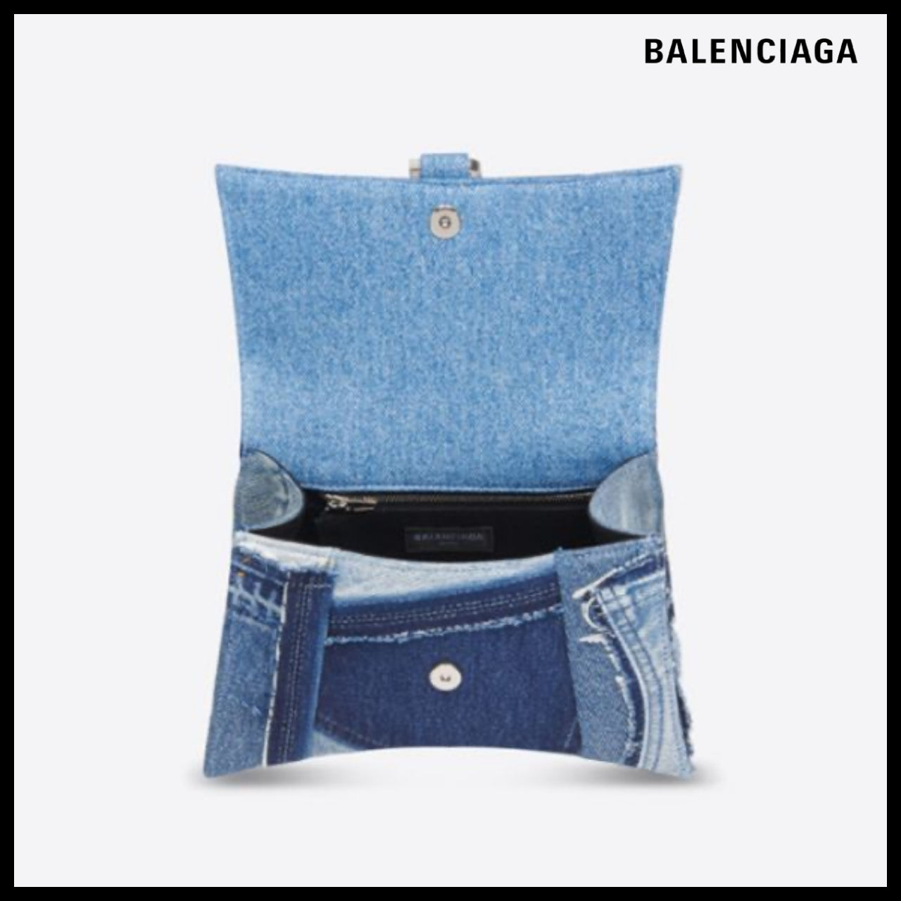 【BALENCIAGA 】Top Handle Denim B Logo Small Handbag