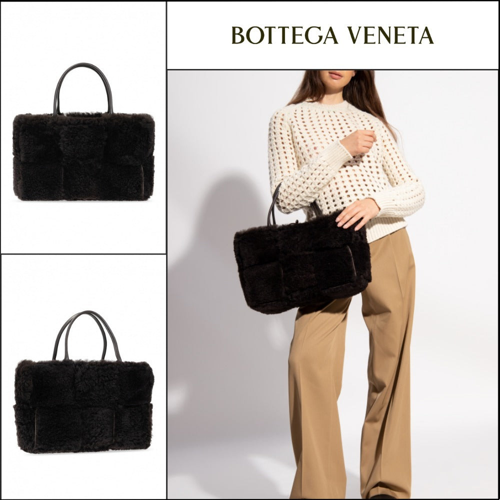 【正規品】Bottega Veneta Brown ‘Arco’ Shopper Bag
