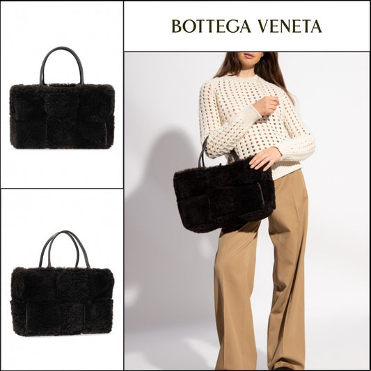 【正規品】Bottega Veneta Brown ‘Arco’ Shopper Bag