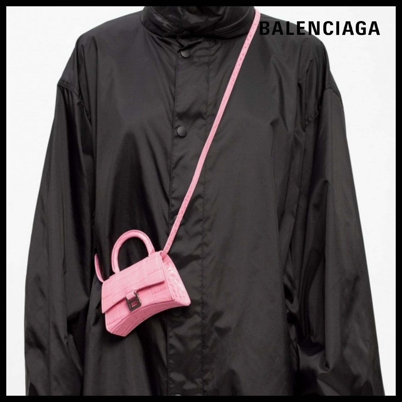 【BALENCIAGA】Hourglass Mini Bag With Strap Pink