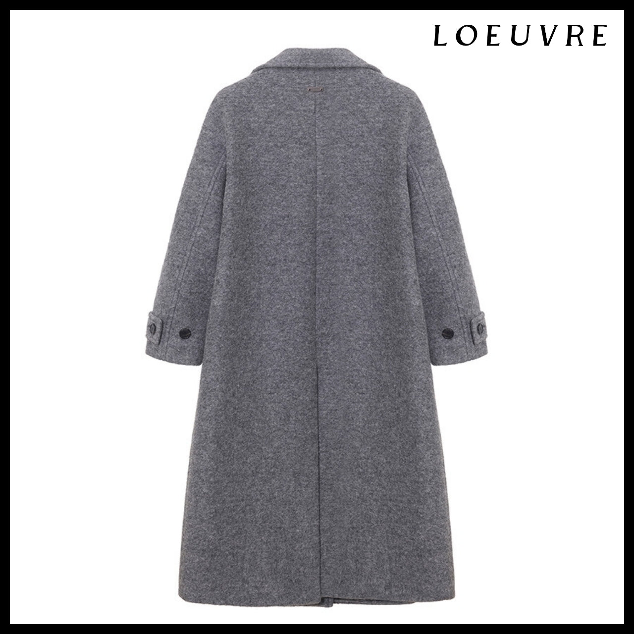 【LOEUVRE】Belted High-Neck Long Coat 3Colors
