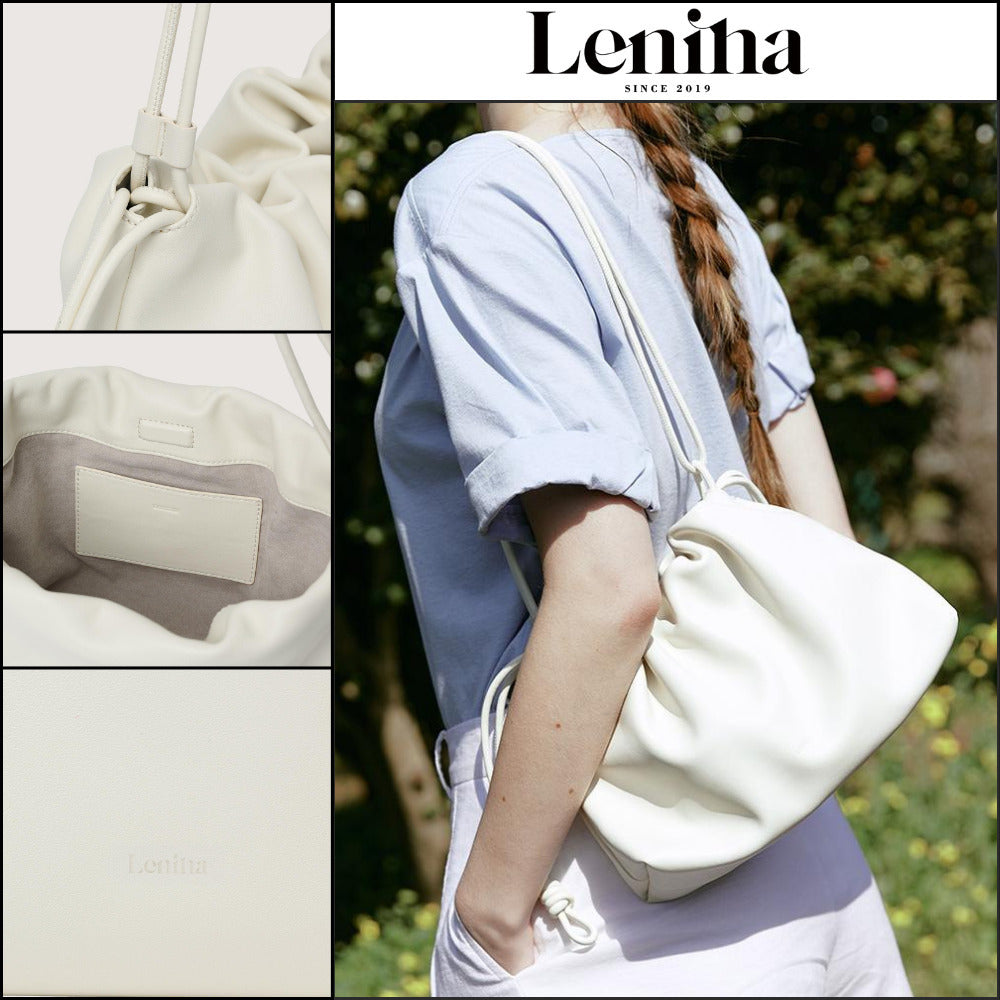 【LENINA】Floria Shoulder Cross Bag White