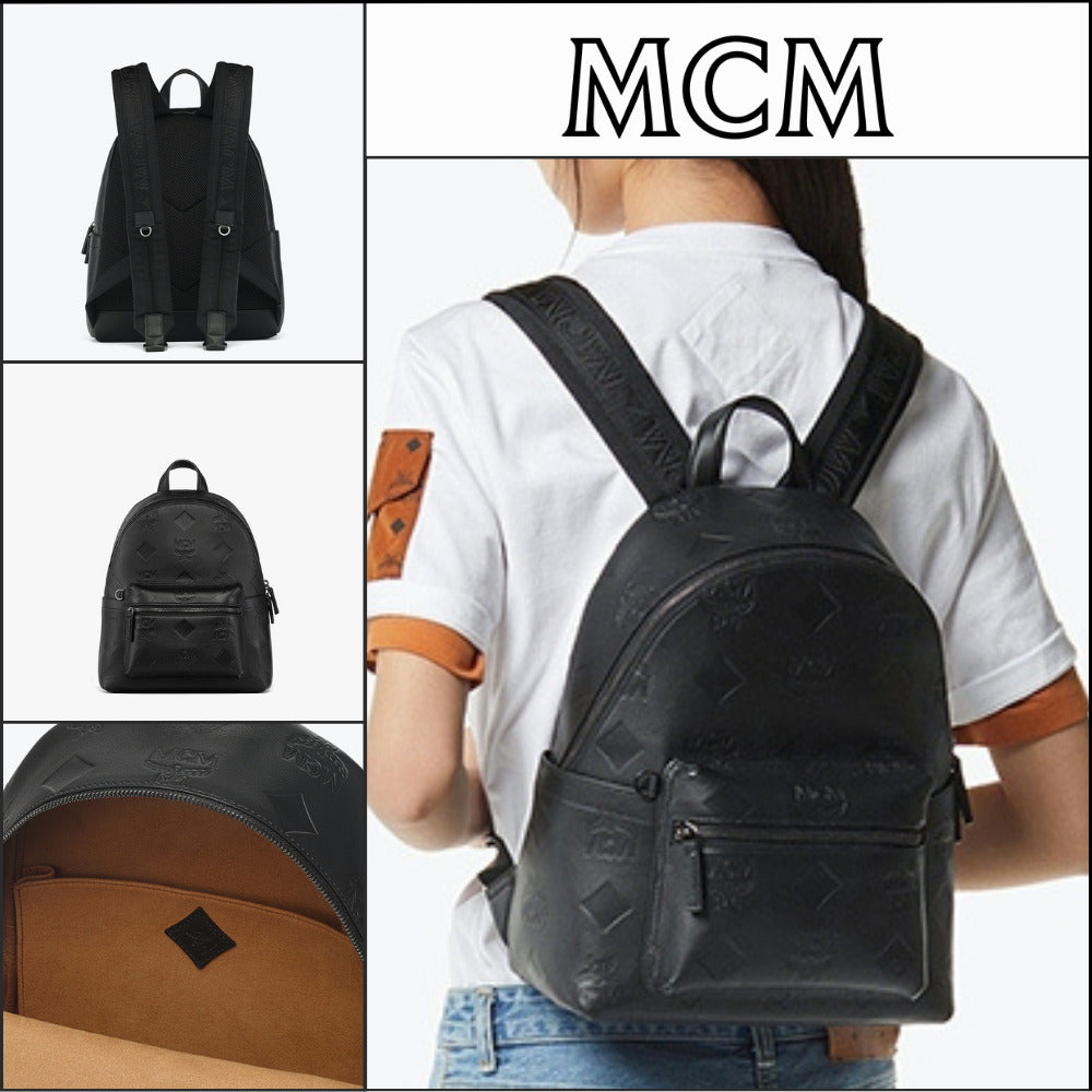 【MCM】Stark maxi monogram leather backpack