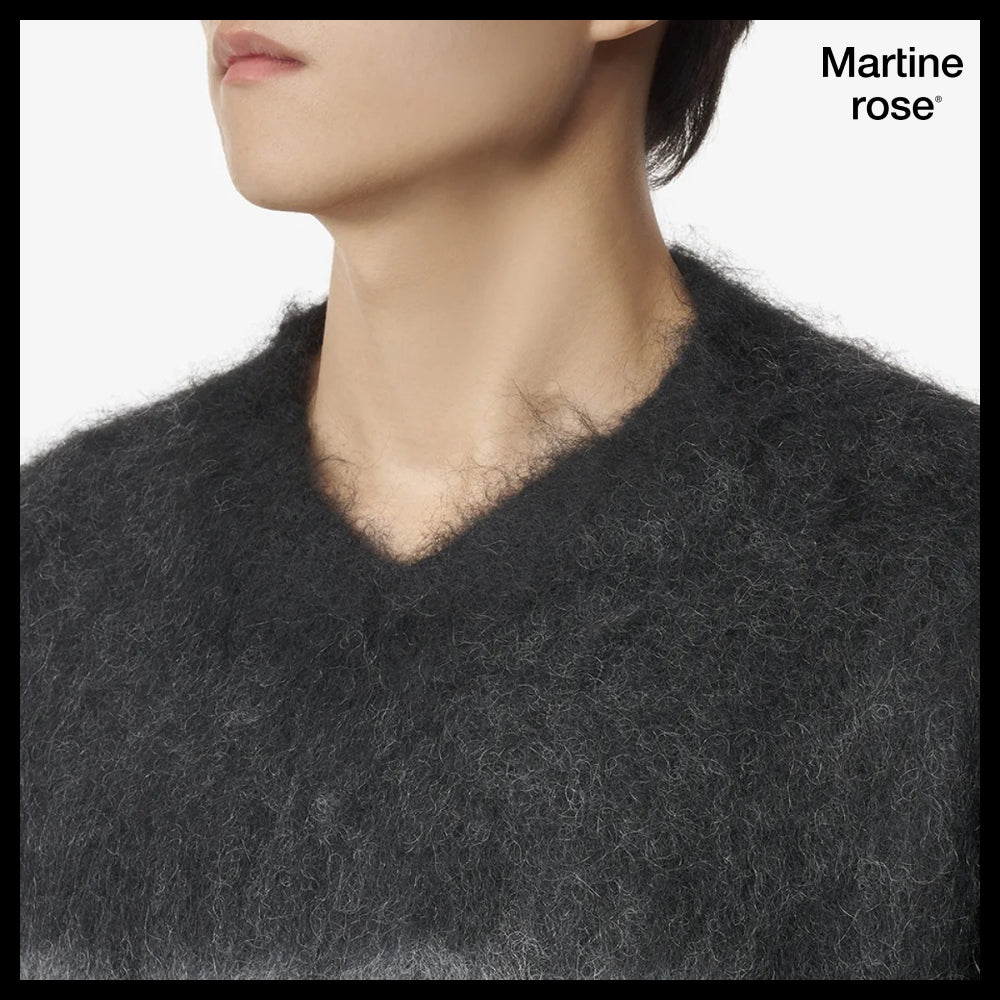 【MARTINE ROSE】Eros V-Neck Knit Charcoal