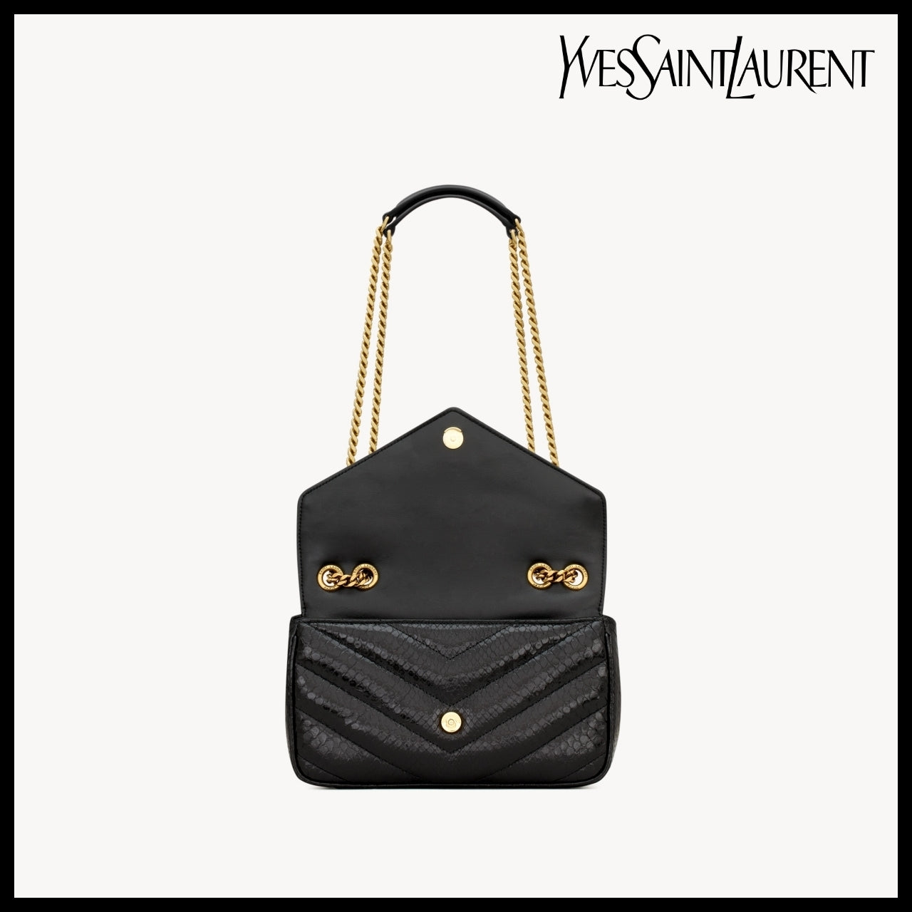 【Saint Laurent】MATELASS Python Leather LOULOU Small Bag