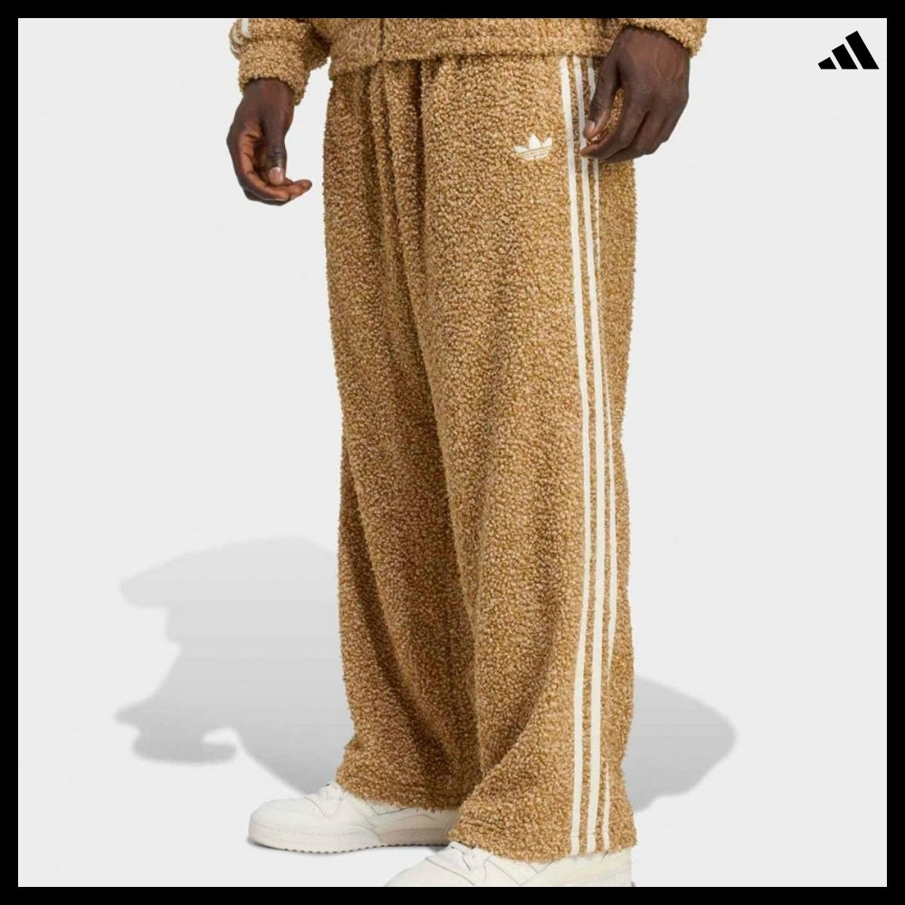【ADIDAS】Boucle Firebird Brown White Track Pants