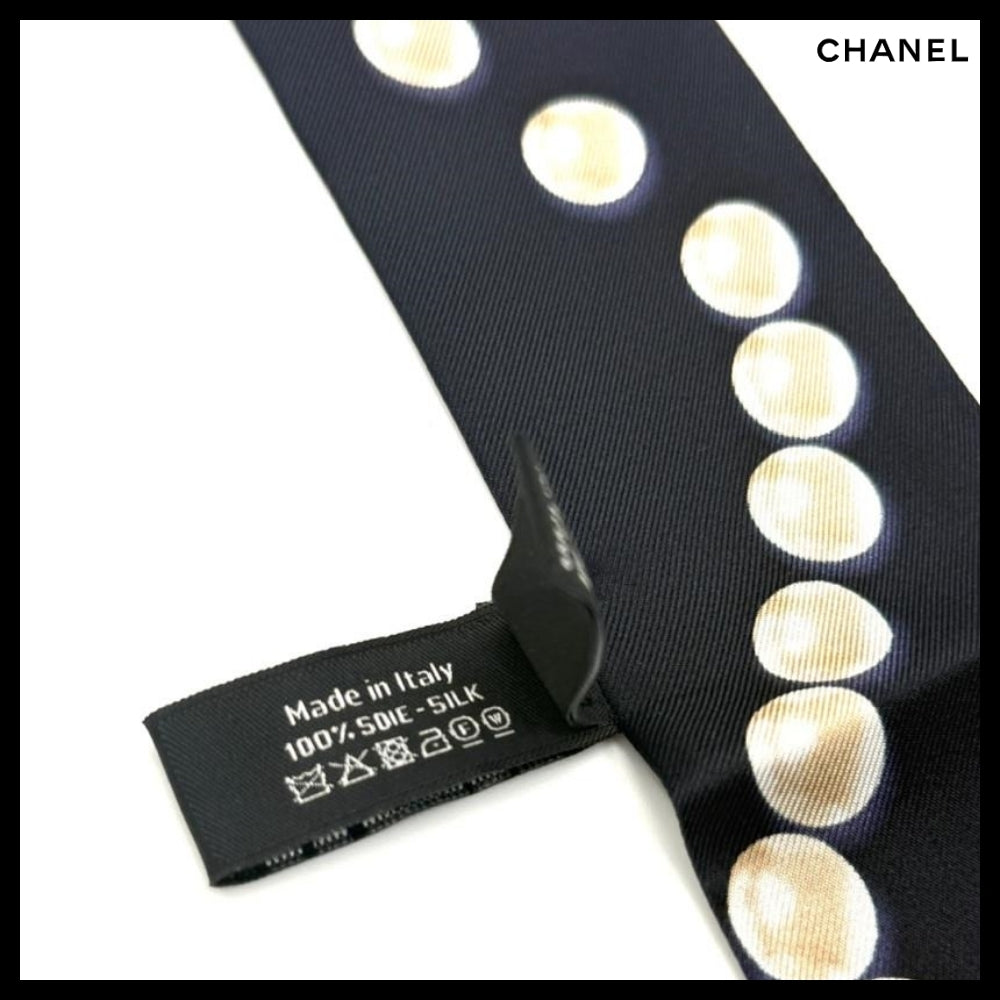 【CHANEL】Slim Pearl Twilly Navy