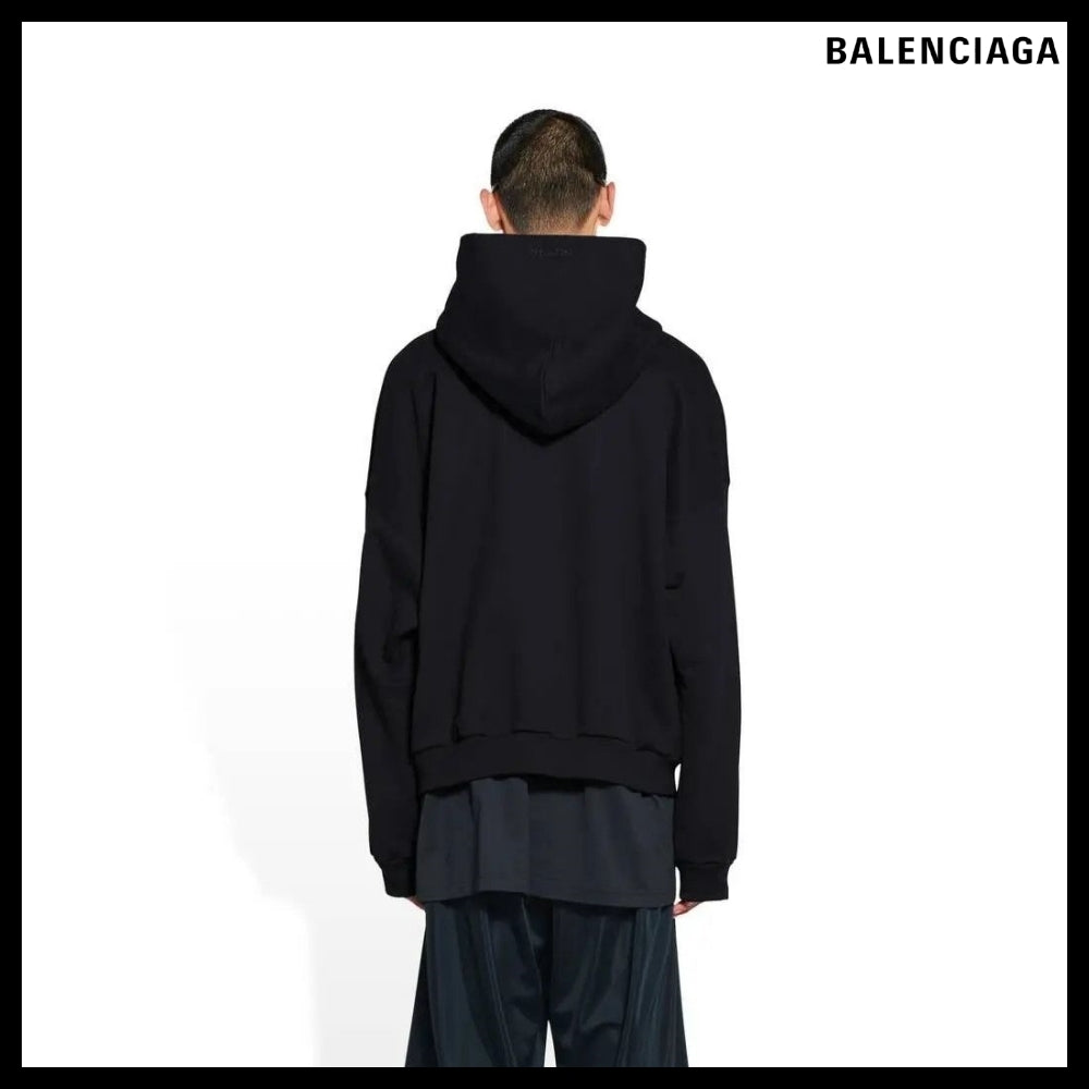【BALENCIAGA】Hoodie Medium Fit Black