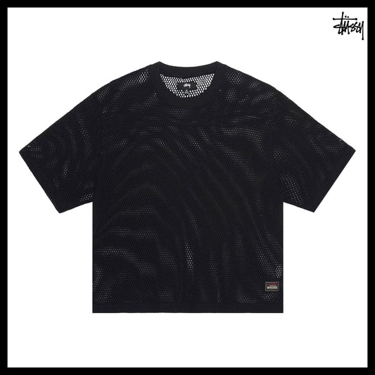 【STUSSY】Team Cotton Mesh Black