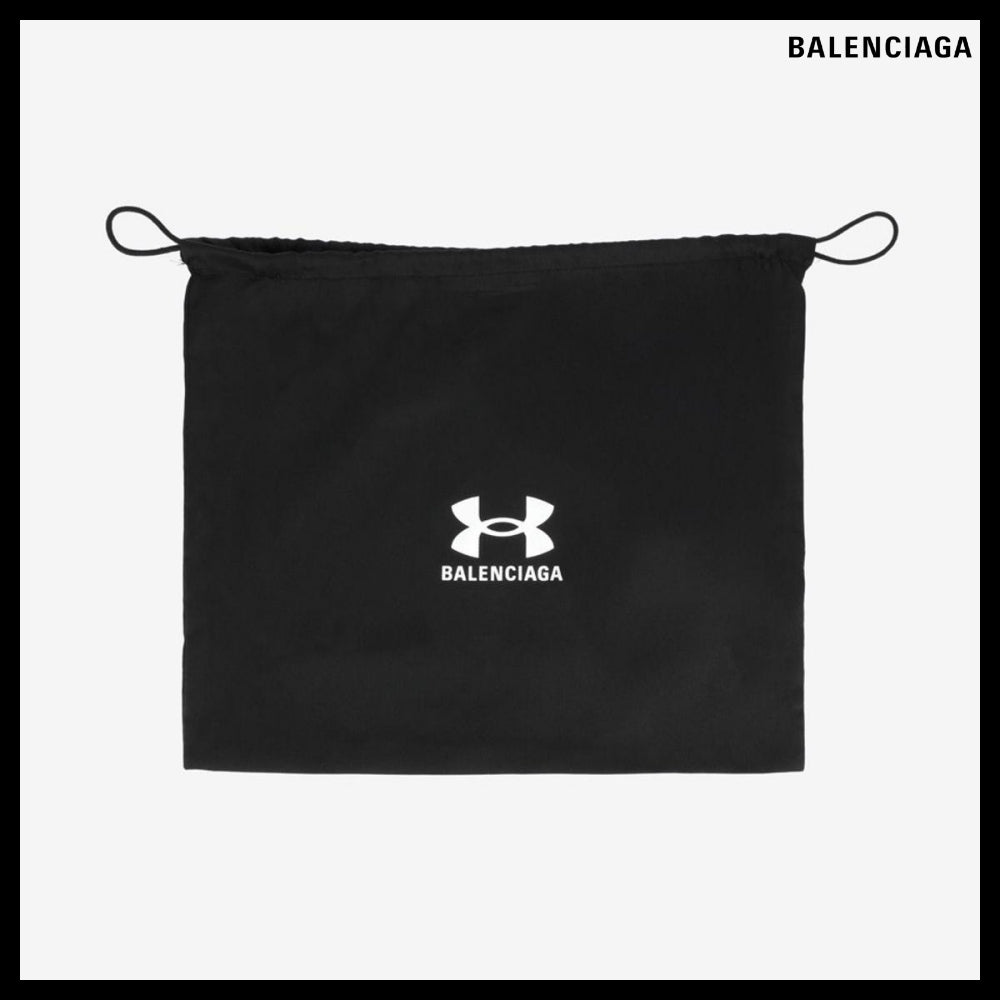 【BALENCIAGA】Under Armour Logo Lambskin Crossbody Bag Black