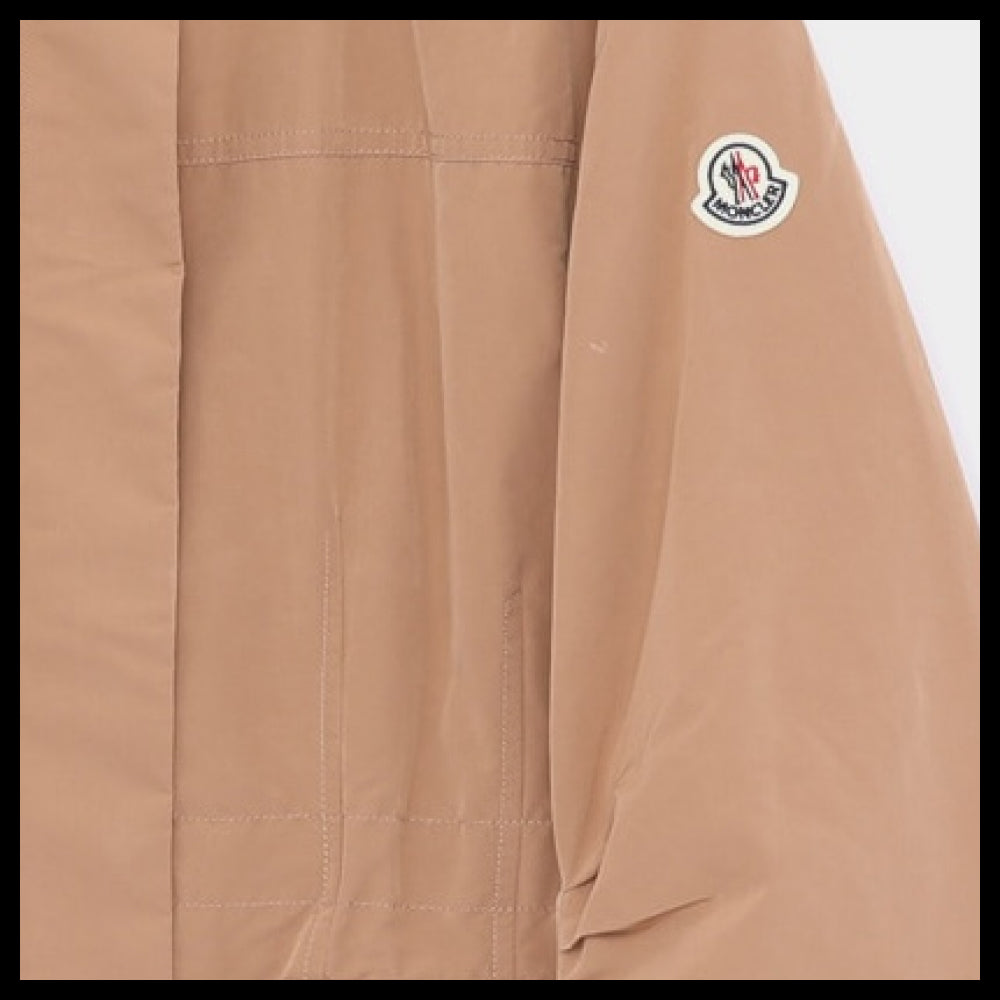 【MONCLER】Patch logo hidden hood windbreaker jacket