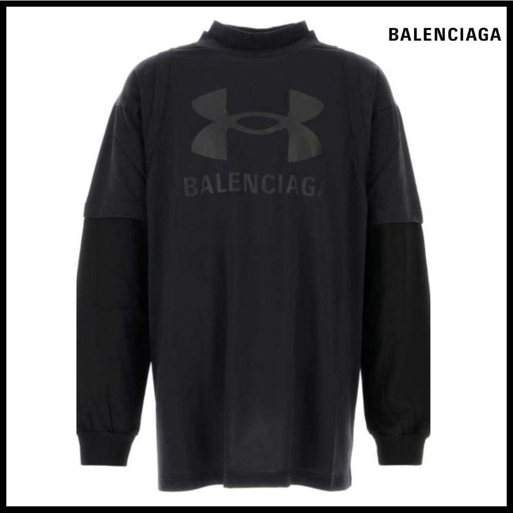 【BALENCIAGA】Under Armour Triple Layered T-Shirt Black