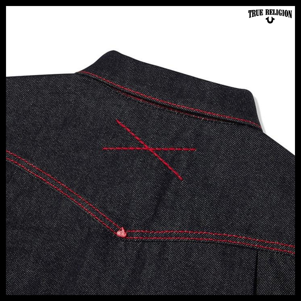 【TRUE RELIGION x KIRSH】Stitch Point Denim Crop Jacket