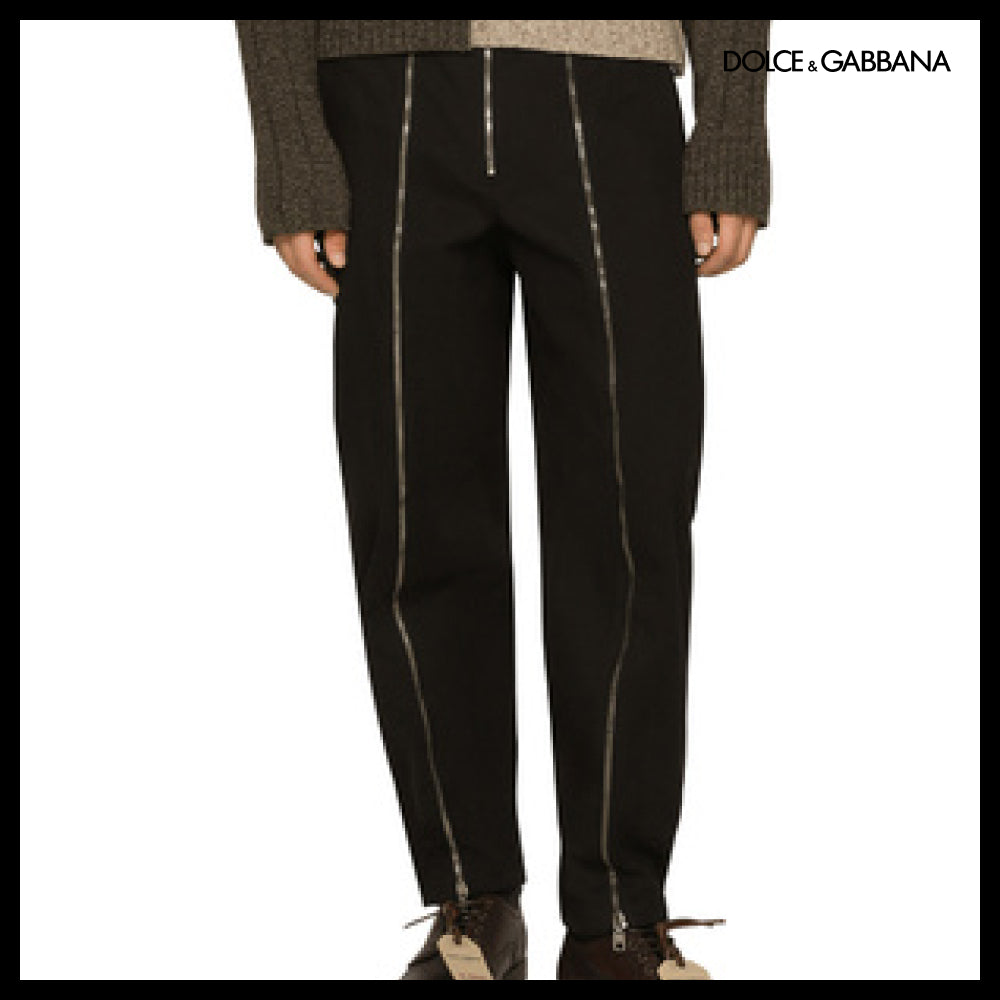 【Dolce & Gabbana】WASHED STRETCH GABARDINE PANTS WITH