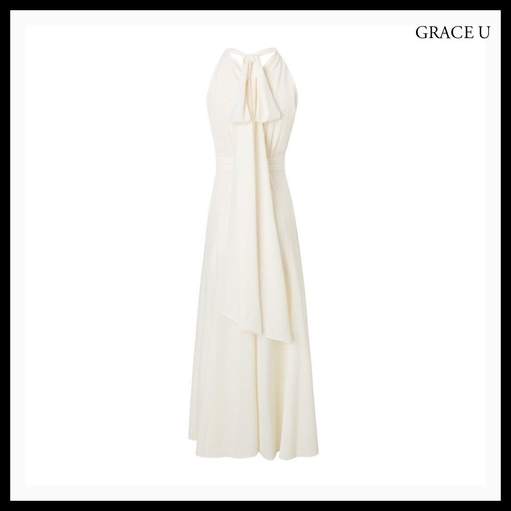 【GRACE U】Isabel Halter-Neck One-Piece 3 Colors