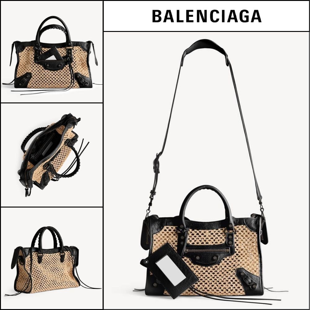 【BALENCIAGA】Le City Bag Small Natural Black