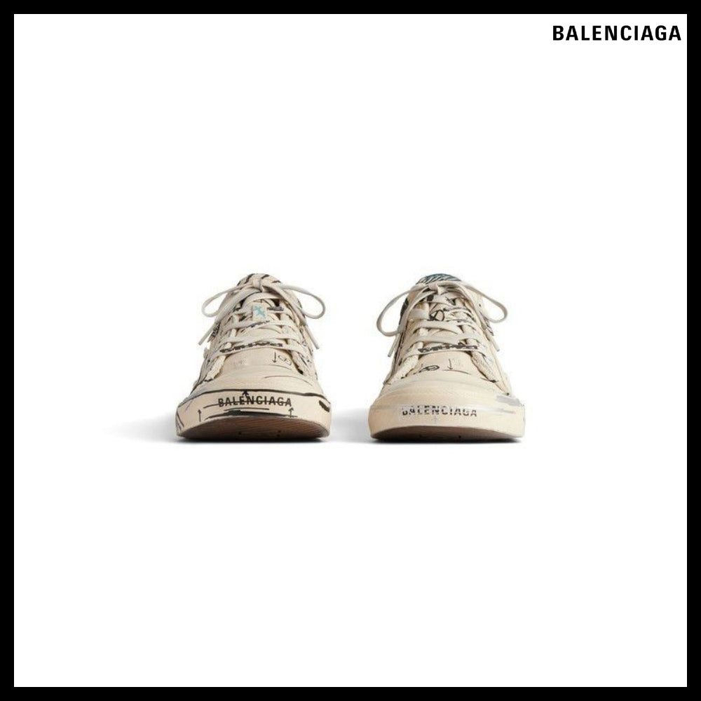 【BALENCIAGA】Paris Low Top Sketch Sneaker Beige