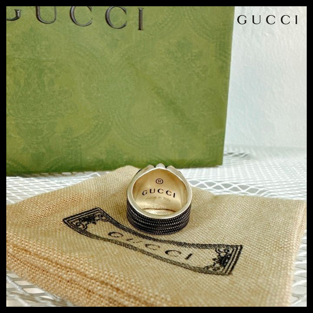 【GUCCI】G SUN FLOWER Sunflower Interlocking Sterling Ring