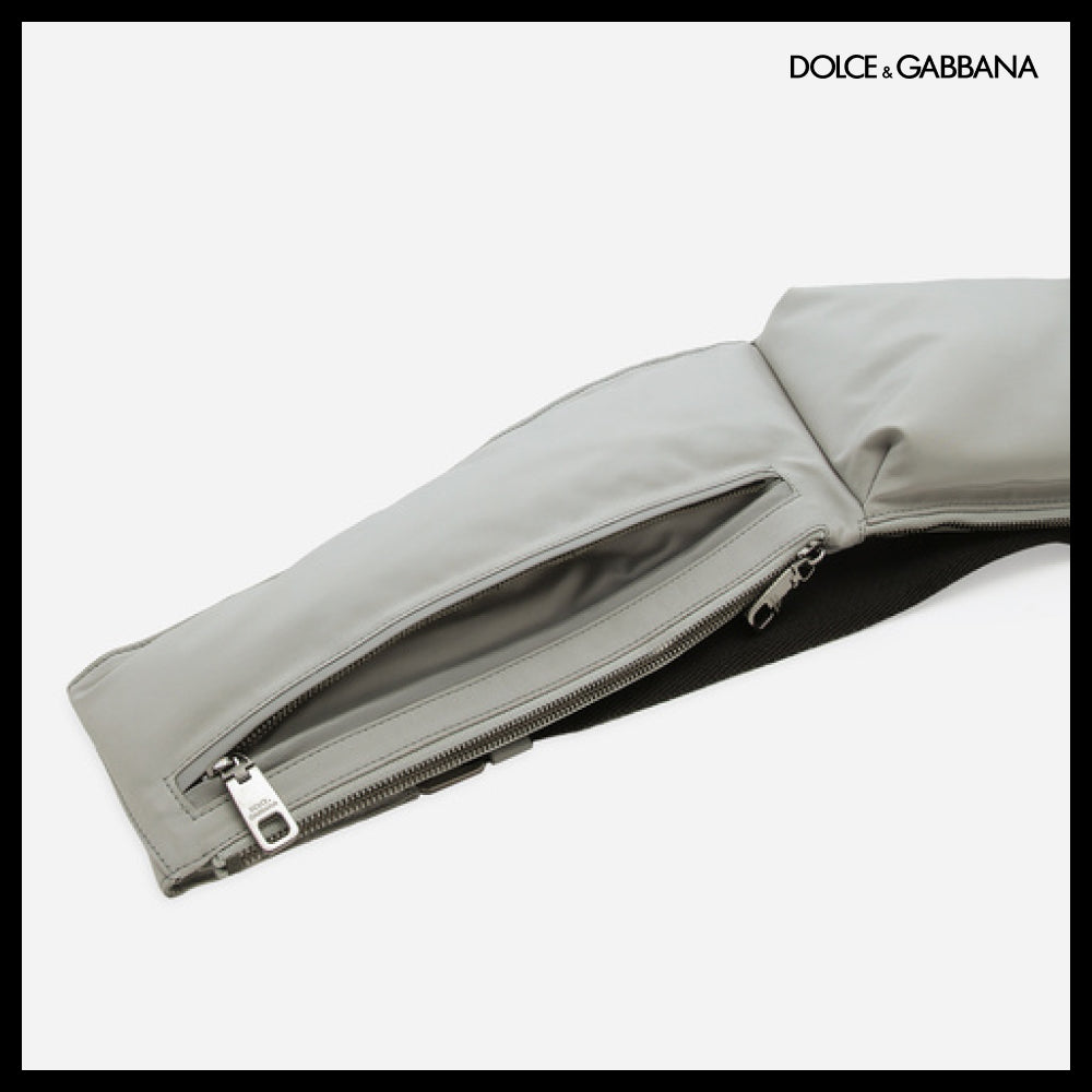 【Dolce & Gabbana】Cross NYLON BELT BAG Gray