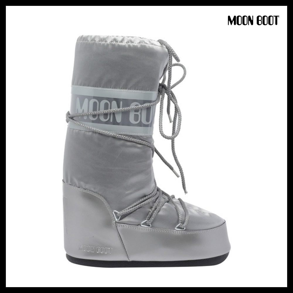 【MOON BOOT】Silver Ankle Boots