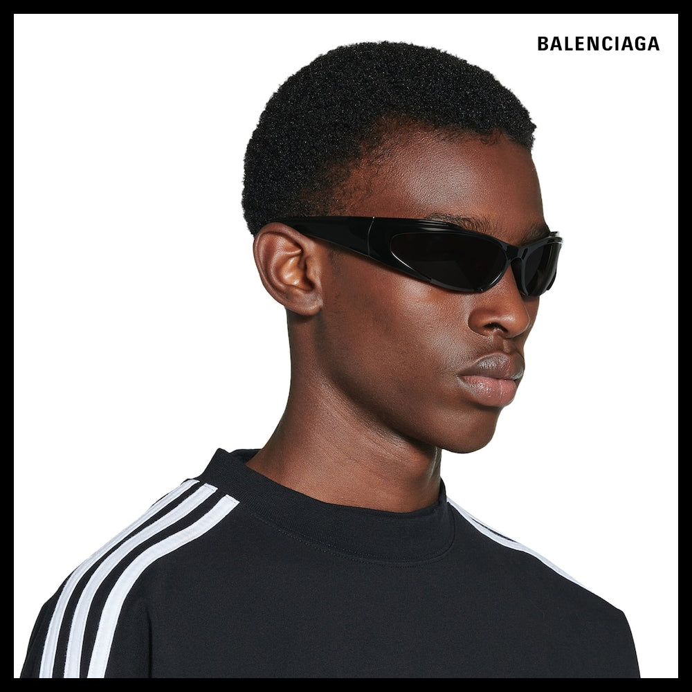 【BALENCIAGA】Reverse Xpander Rectangle Sunglasses Black