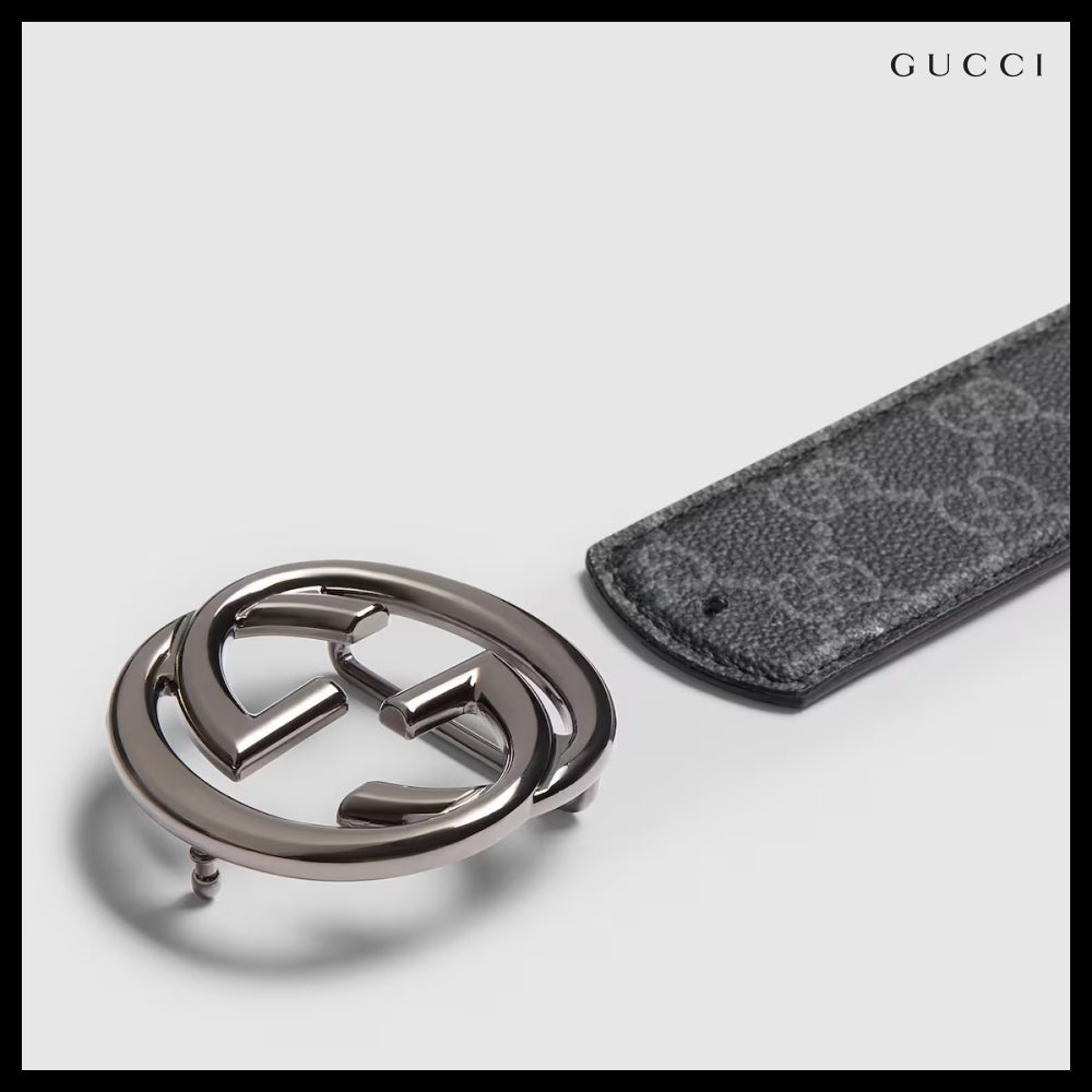 【GUCCI】Interlocking G Buckle Reversible Belt