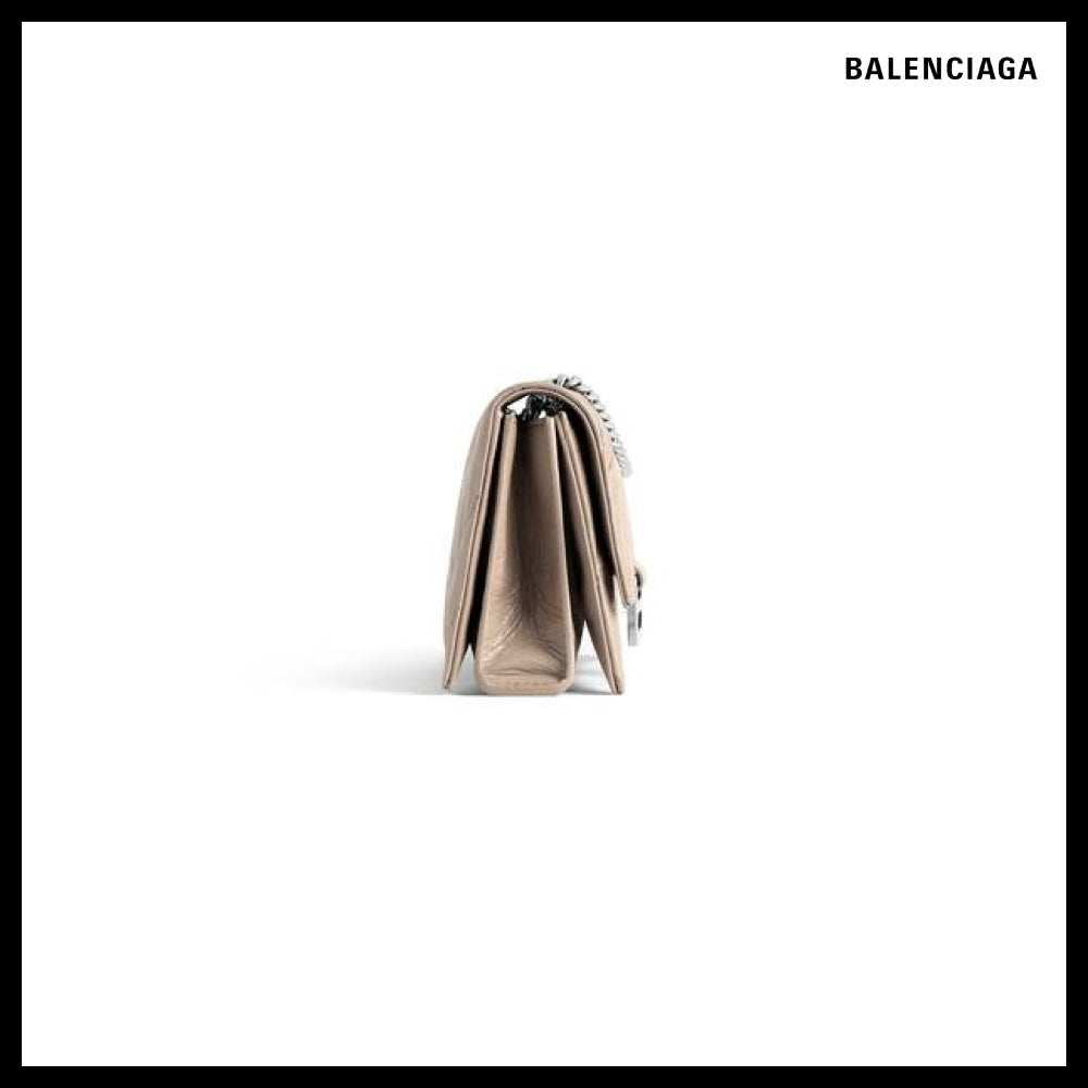 【BALENCIAGA】Crush XS Chain Bag Quilted Brown