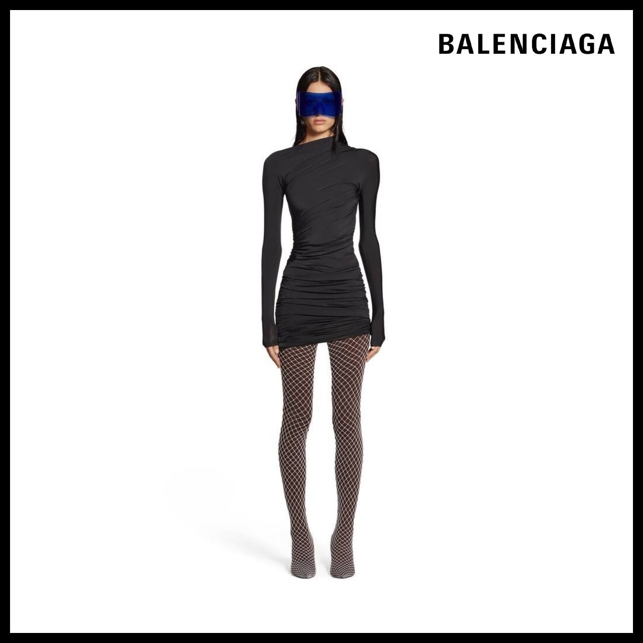 【BALENCIAGA】Twisted Mini Dress Black