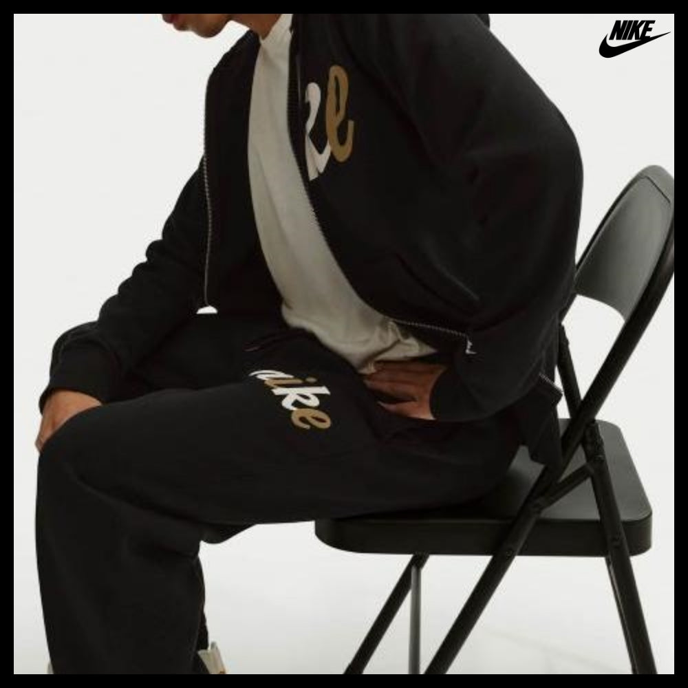 【NIKE】Sportswear Club Fleece Open Hem Pants M Black Jogger