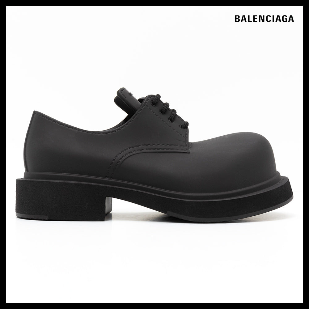 【BALENCIAGA】Steroid Black Men’s Derby Shoes