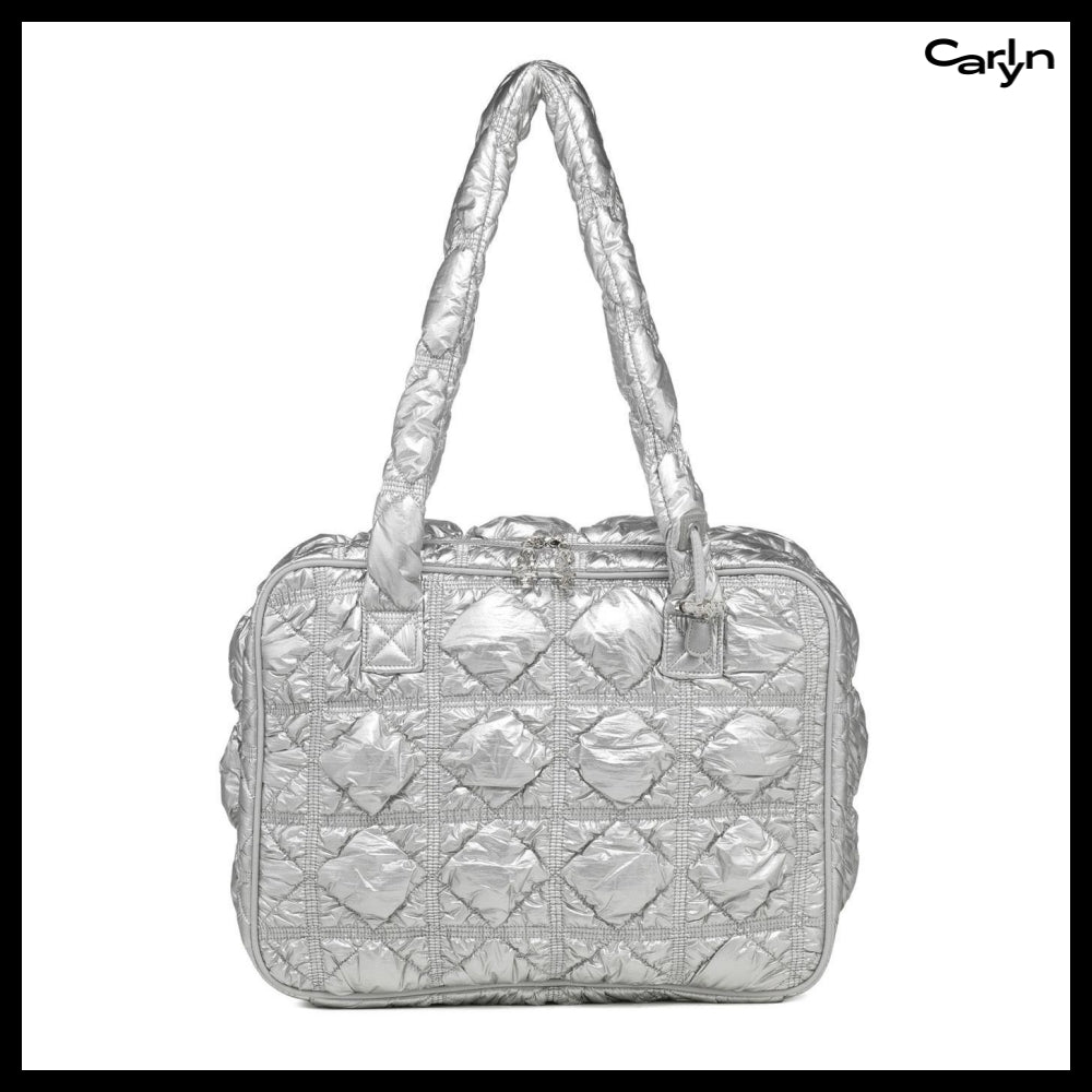 [carlyn] 2-Way Travel Bag Silver