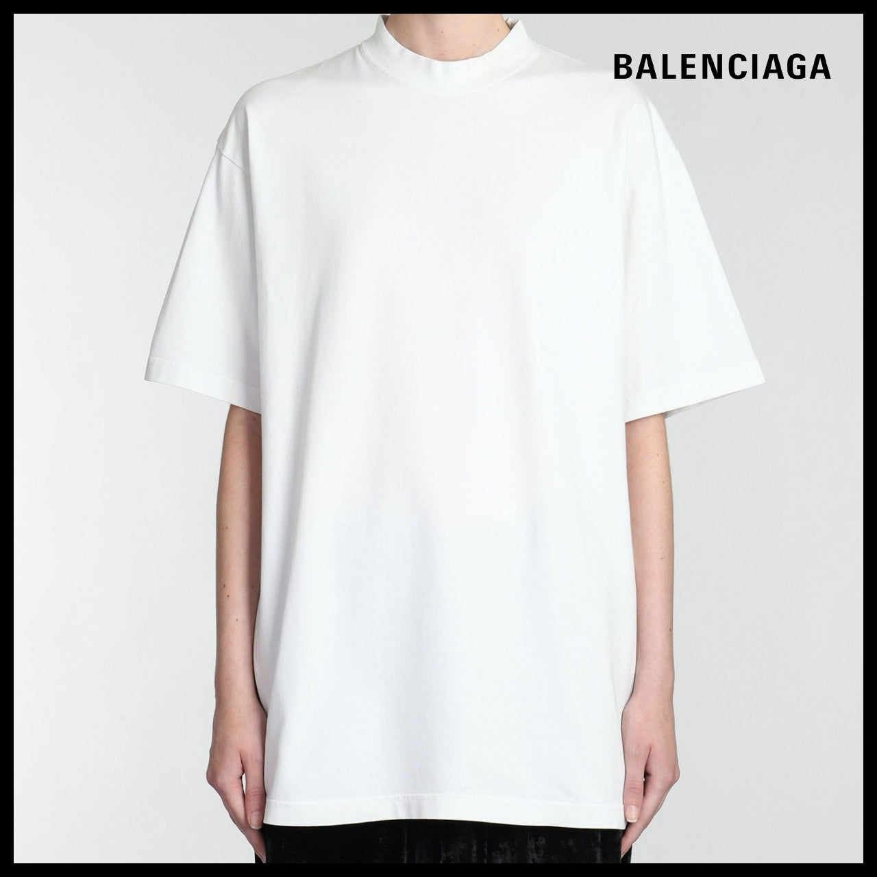【BALENCIAGA】Medium Fit T-Shirt Dirty White