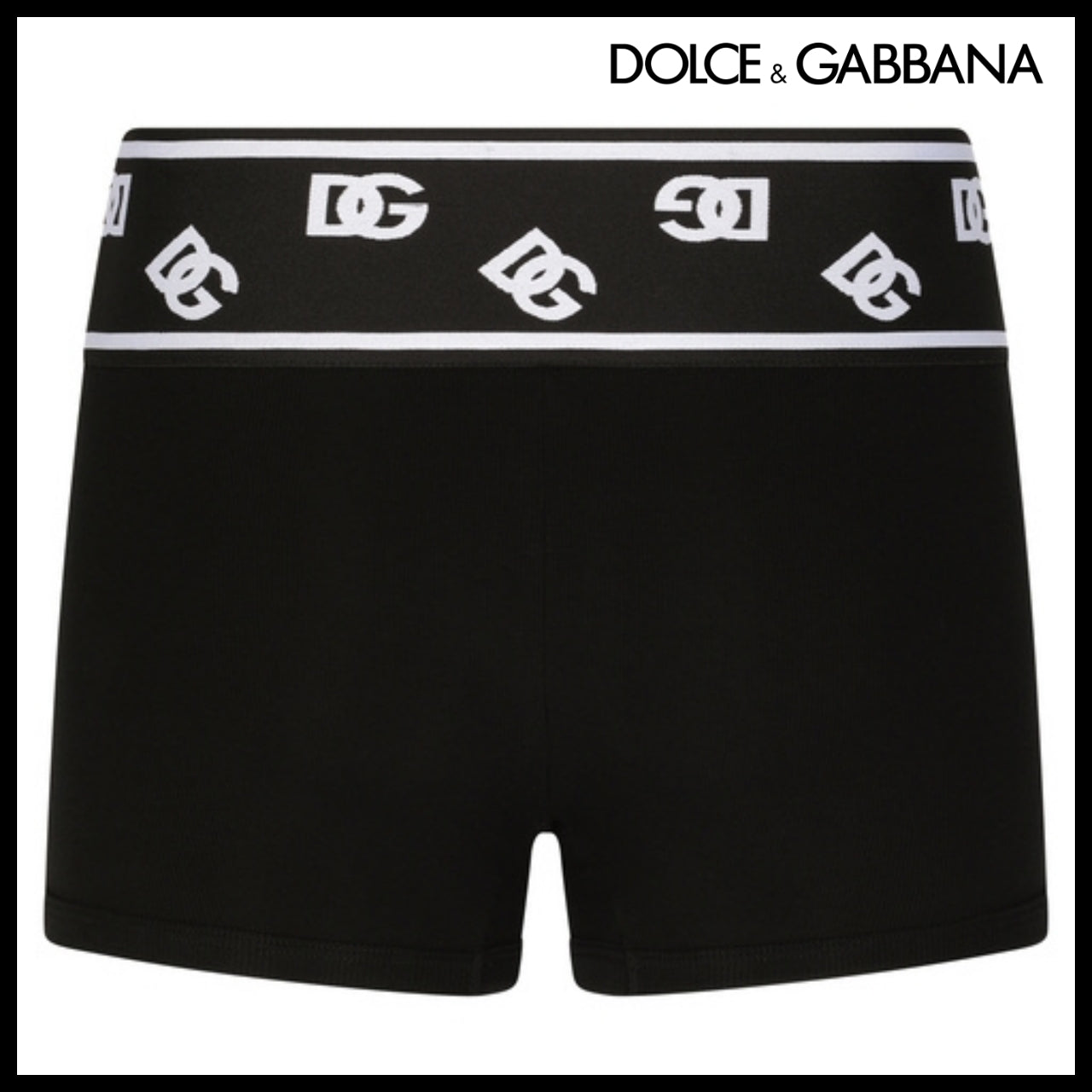 【Dolce & Gabbana】FINE-RIB COTTON BOXERS WITH DG ICON