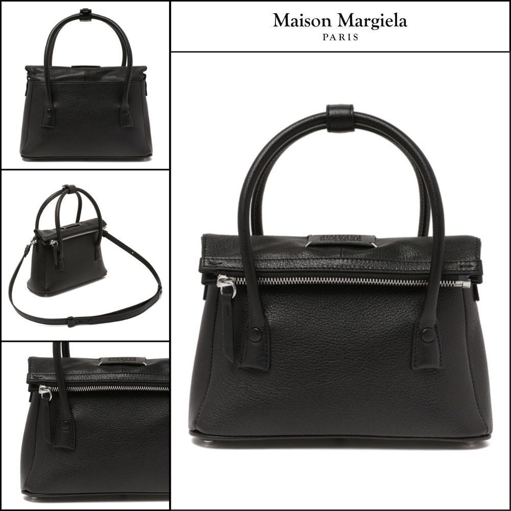 【Maison Margiela】Number Logo Patch Leather Tote Bag logo