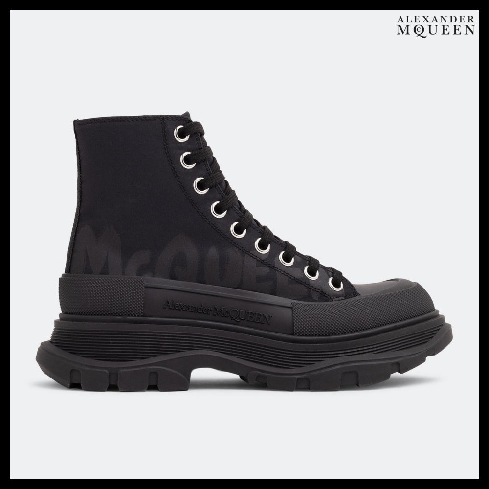 【Alexander Mcqueen】Tread Slick Boot Graffiti Black