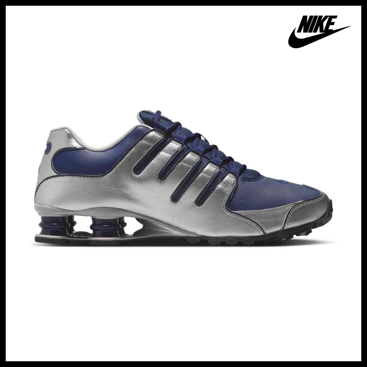 【NIKE】Shox NZ M Midnight Navy Metallic Silver Black Retro