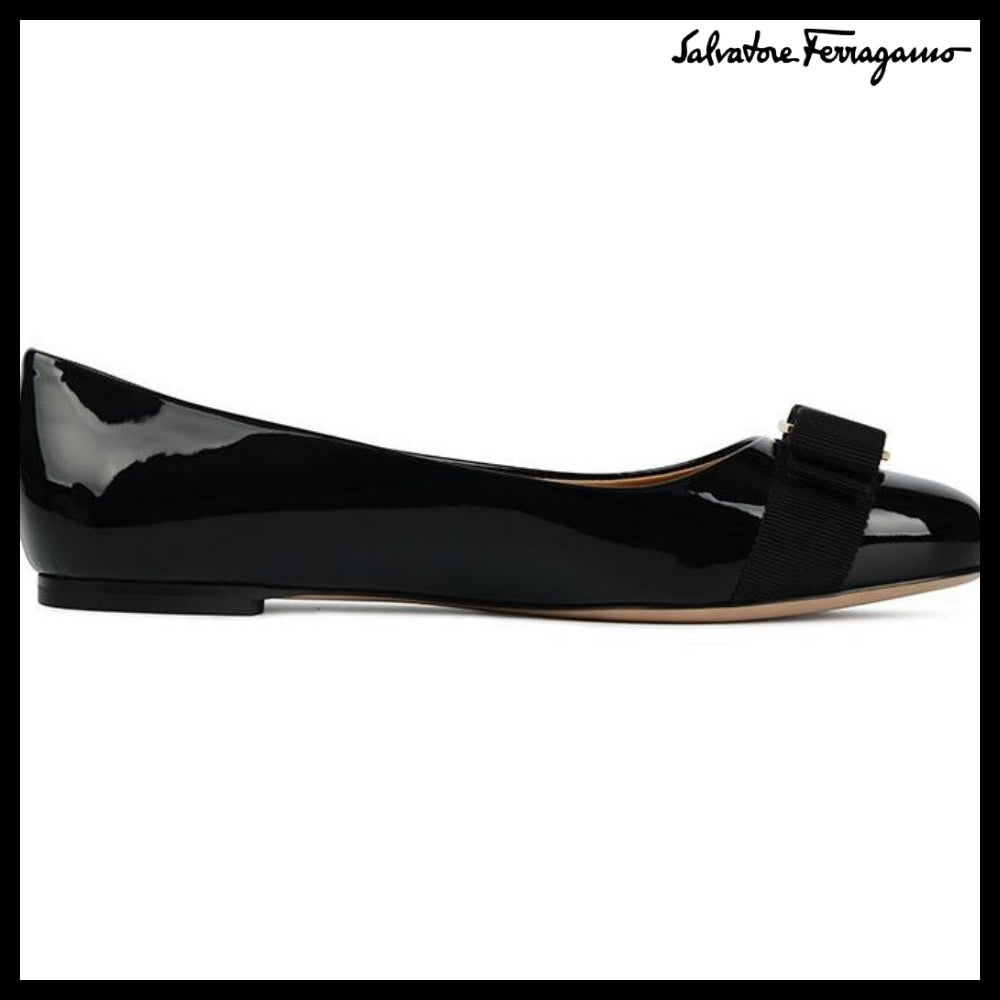 ◆FERRAGAMO◆VARINA FLAT SHOES BLACK