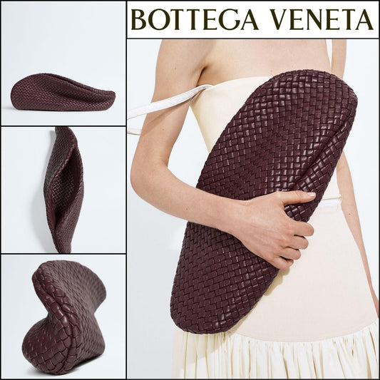 【韓国百貨店 BOTTEGA VENETA】Onda Clutch Bag Deep Mahogany