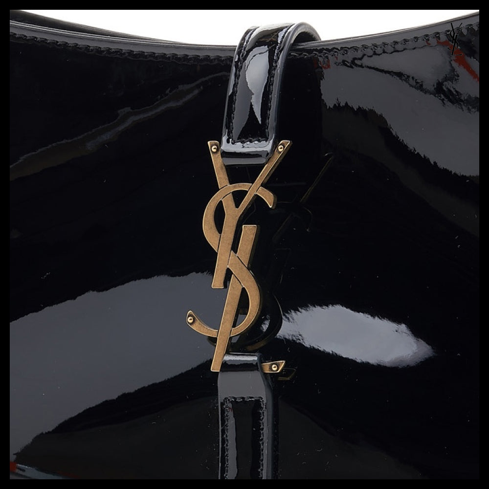 【SAINT LAURENT】Women's LE 5 A 7 Shiny Hobo Bag