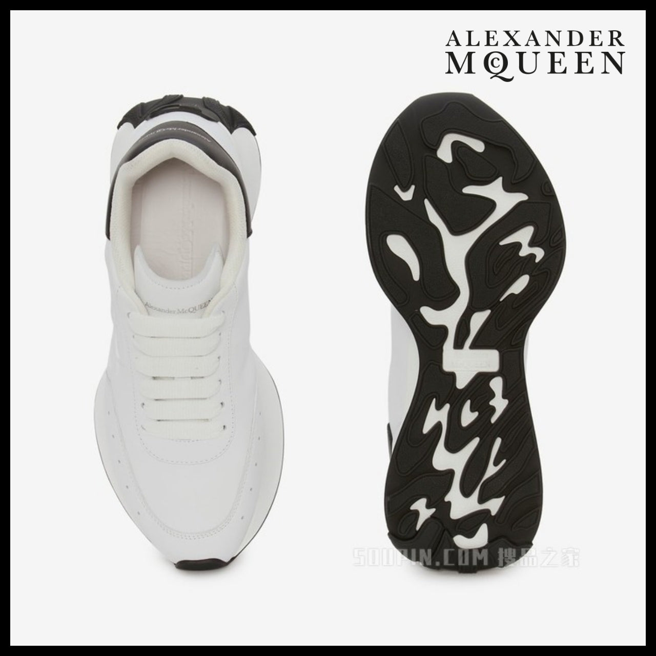 【Alexander Mcqueen】Sprint Runner in White Black