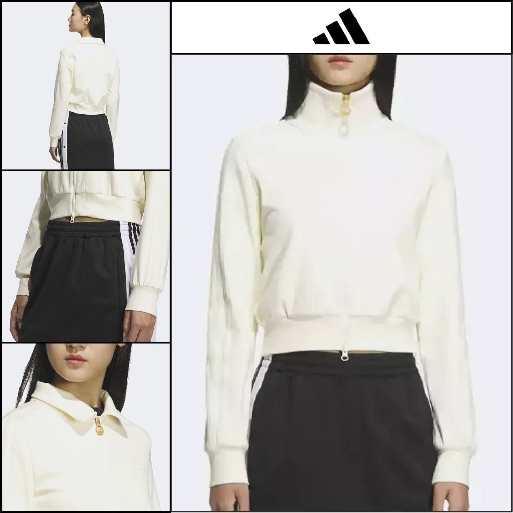 【adidas】Ribbed Collar Full-Zip Track Top